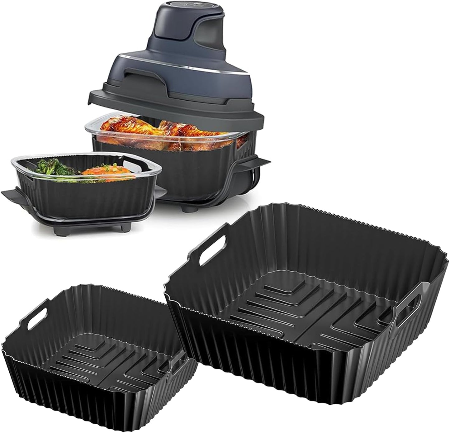 Non-Stick Silicone Liners for Ninja Air Fryer - Reusable