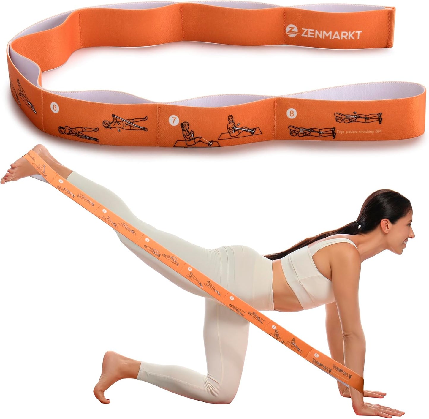 8-Loop Yoga Stretch Strap - Enhance Flexibility with Zenmarkt