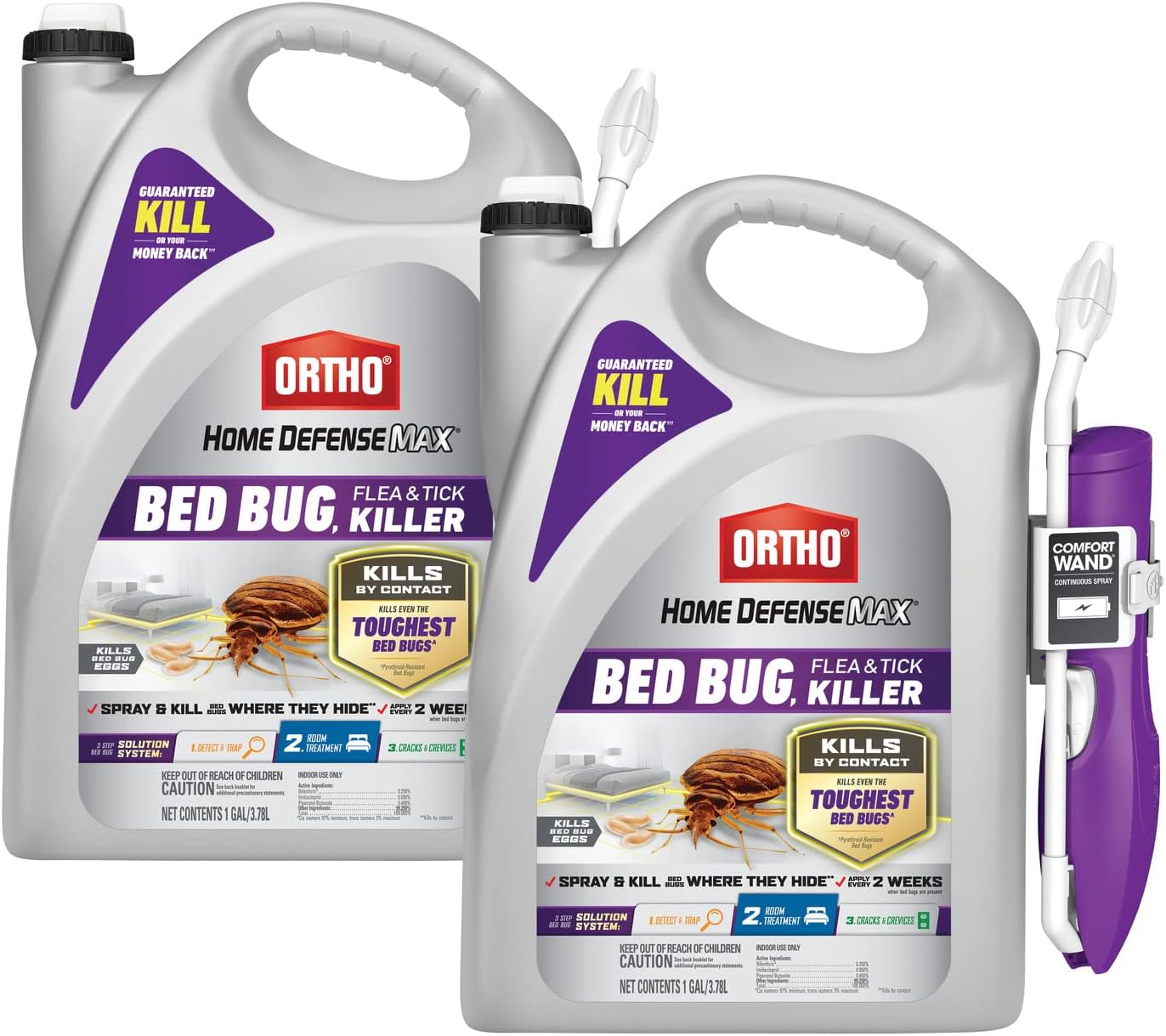 Ortho Home Defense Max Bed Bug Killer with Comfort Wand 2-Pack