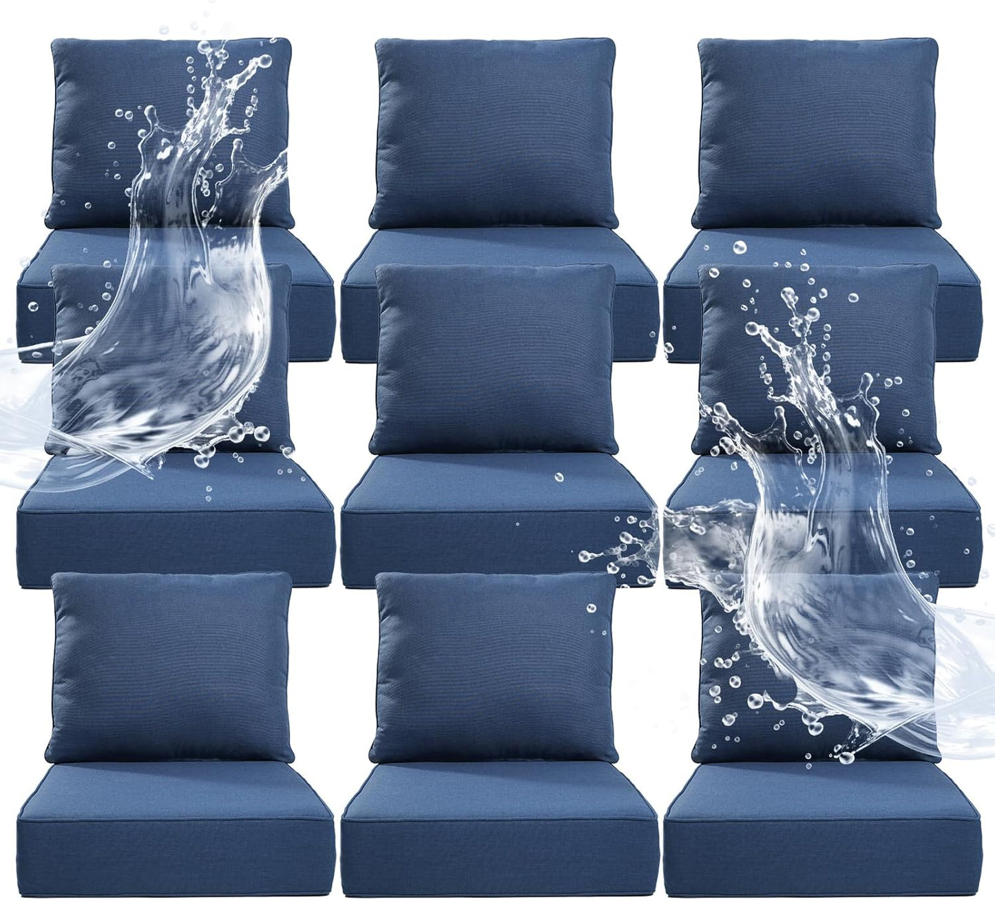 6 Inch Thicker Outdoor Chair Cushion Set for Ultimate Comfort