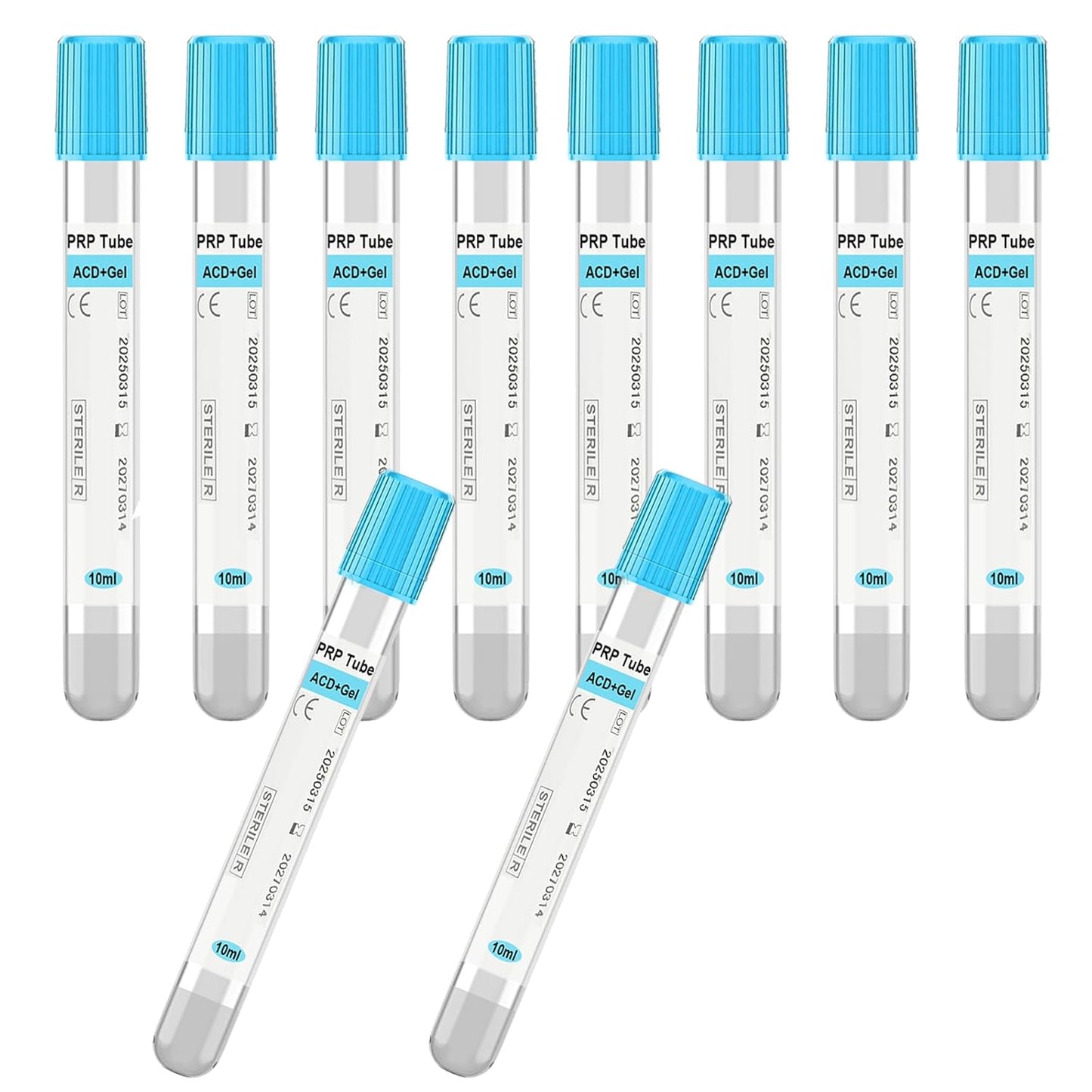 10-Pack 10ml PRP Gel Tubes for Efficient PRP Separation