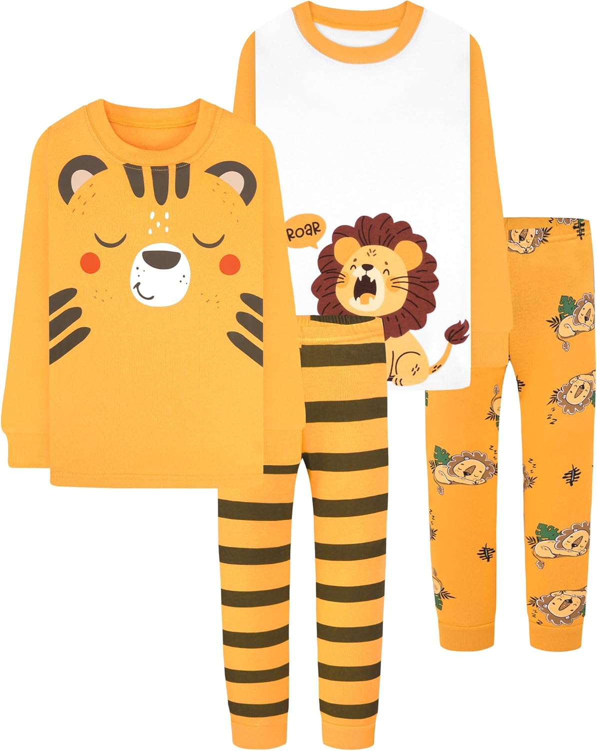 Boys Long Sleeve Pajamas Set for 18 Months to 12 Years Old