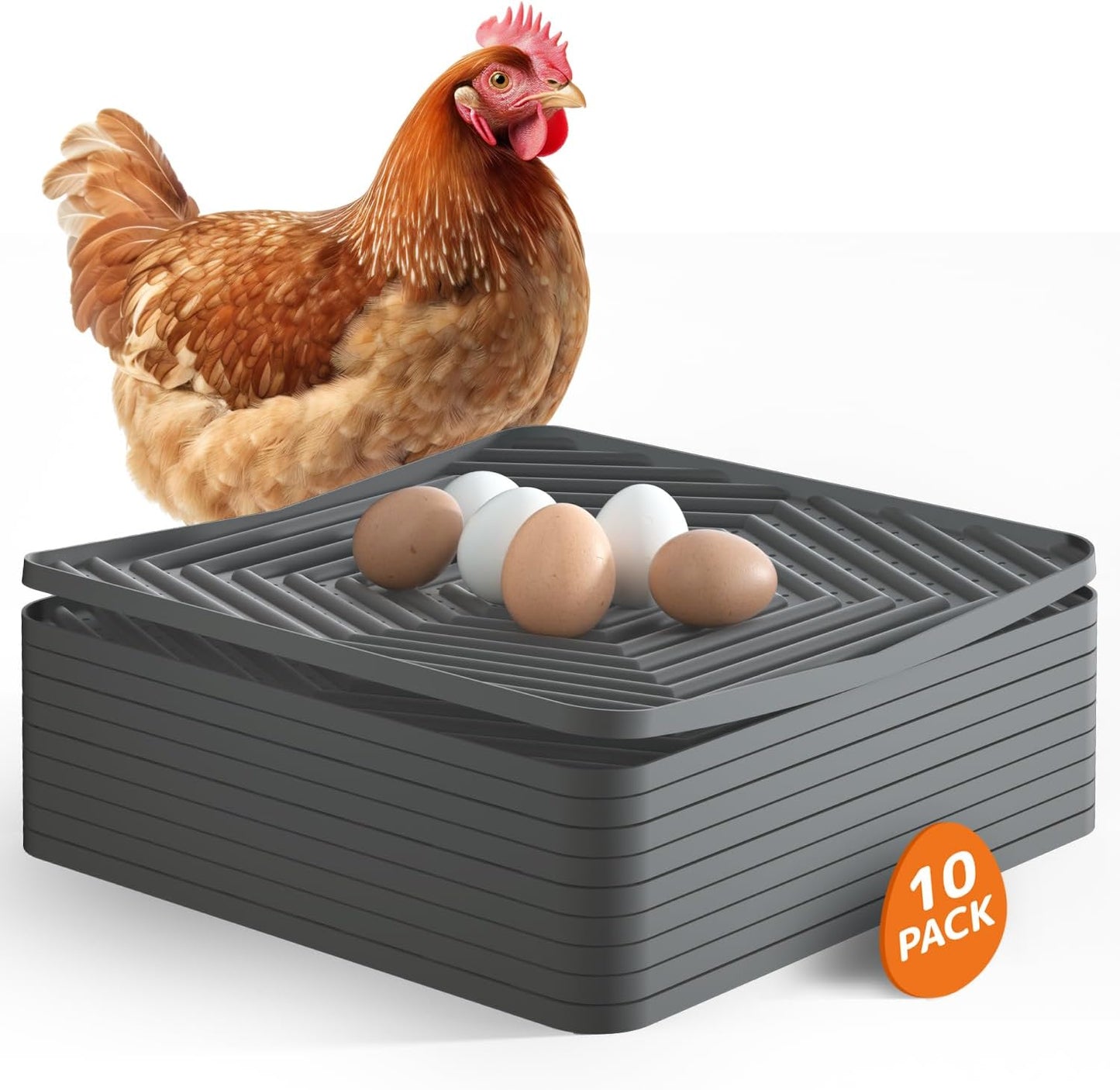 Chicken Nesting Box Liners for Laying Eggs - 10 Pack of Pads