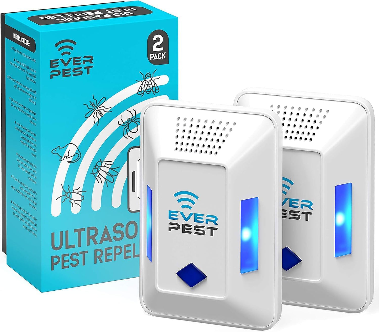 Ultimate Pest Repeller - 2 Pack, Repels Multiple Insects, Ever Pest