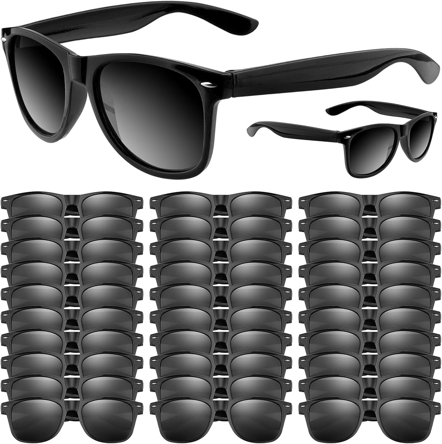 ASTARON Black Sunglasses Bulk for Summer Beach Pool Parties