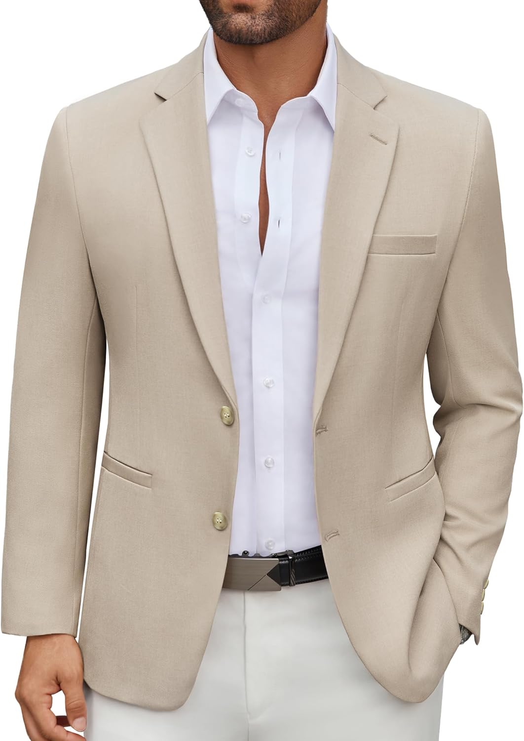 COOFANDY Men's Casual Blazer Lightweight Two Button Sport Coat
