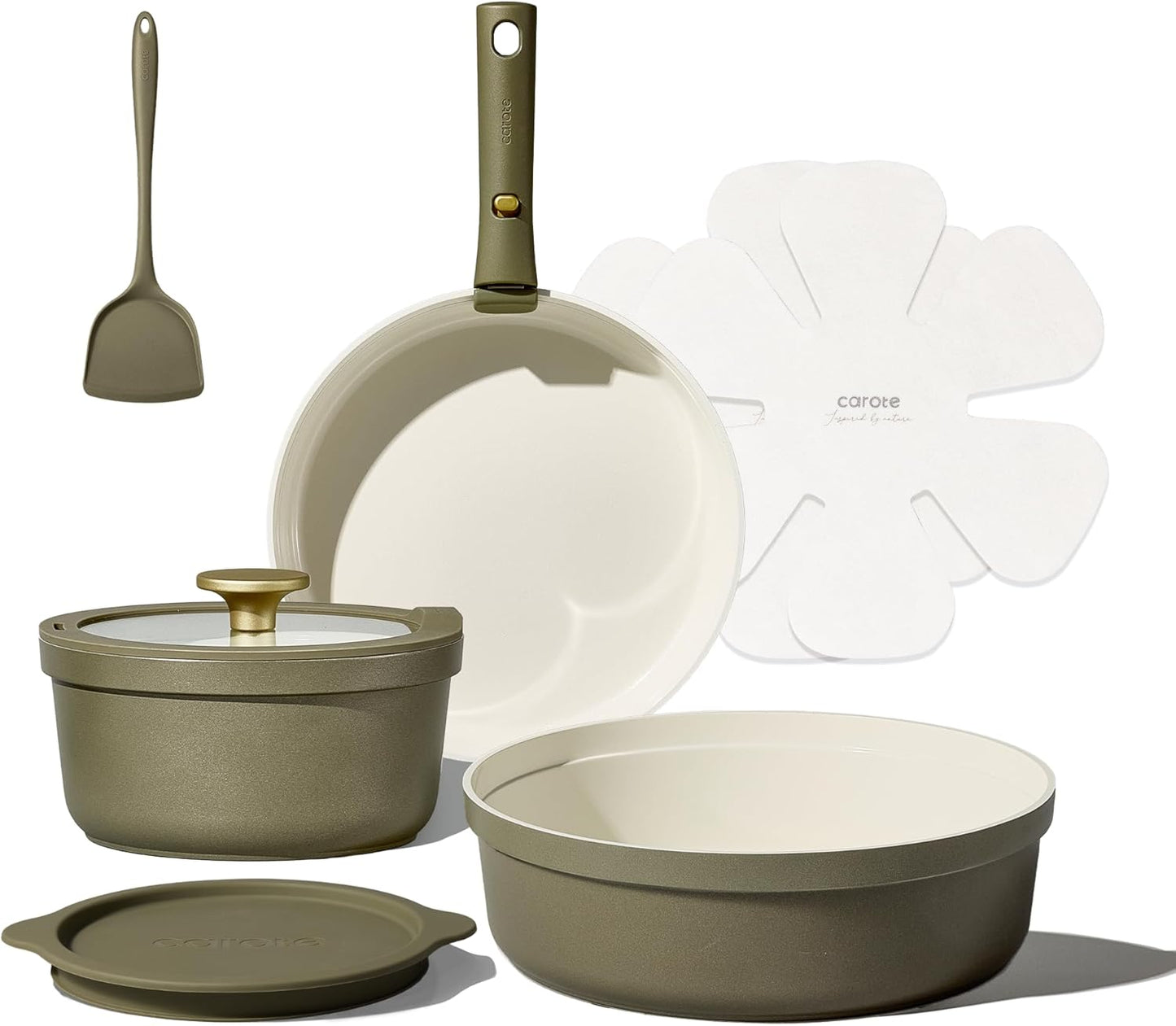Carote 9pcs Ceramic Cookware Set for Healthy Cooking Needs