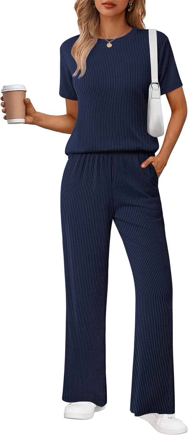 Ekouaer Lounge Set for Women: Comfy 2 Piece Pajama Outfit