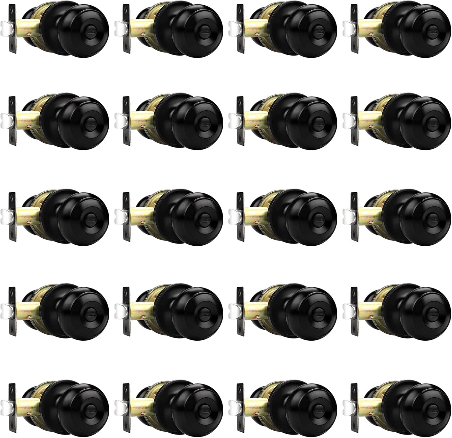 Probrico Privacy Door Knobs Matte Black Finish for Interior Use