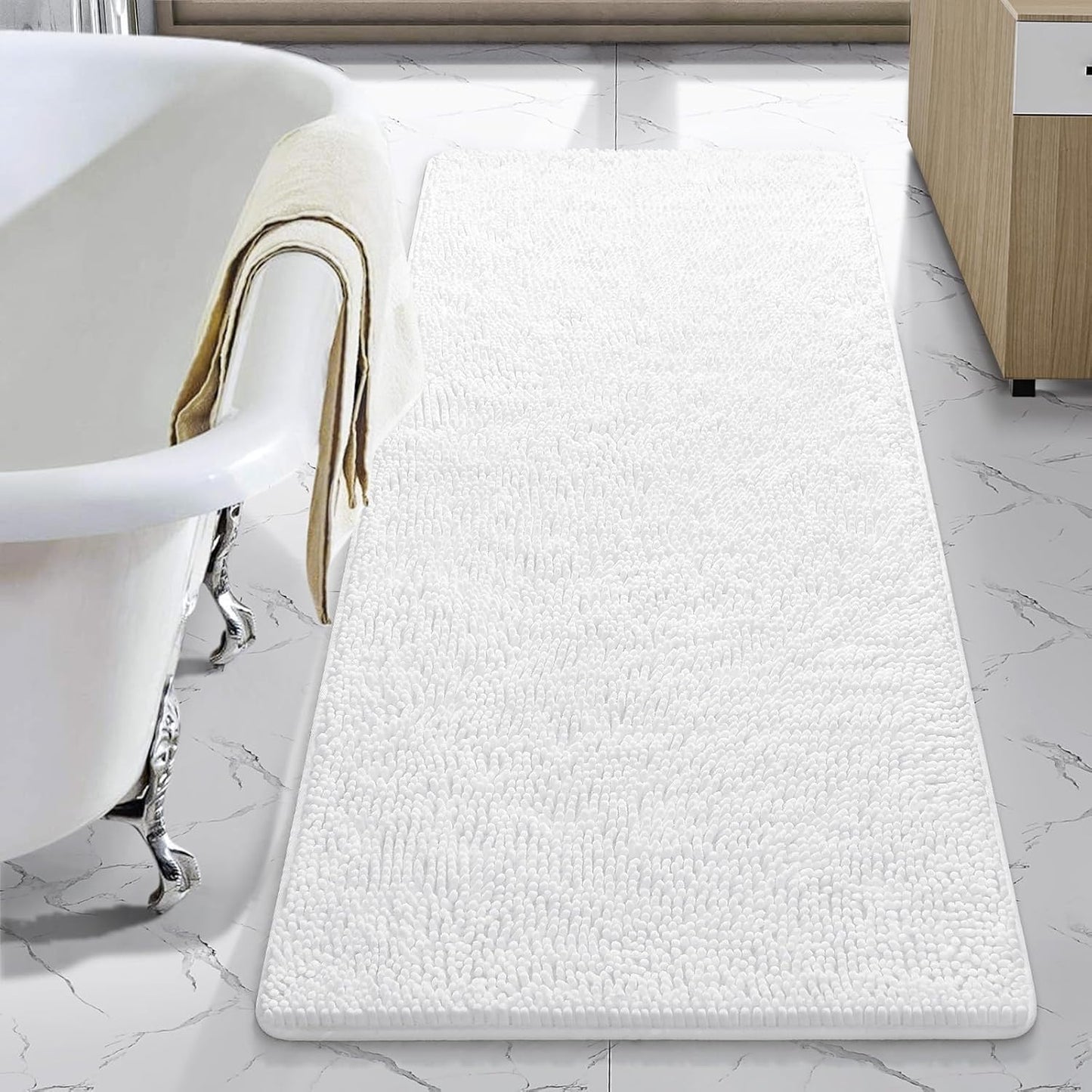 LOCHAS Luxury Bathroom Rug Shaggy Bath Mat for Comfort and Style