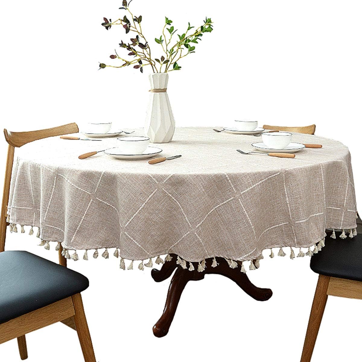 Heavy Weight Cotton Linen Tablecloth for Elegant Dining Decor