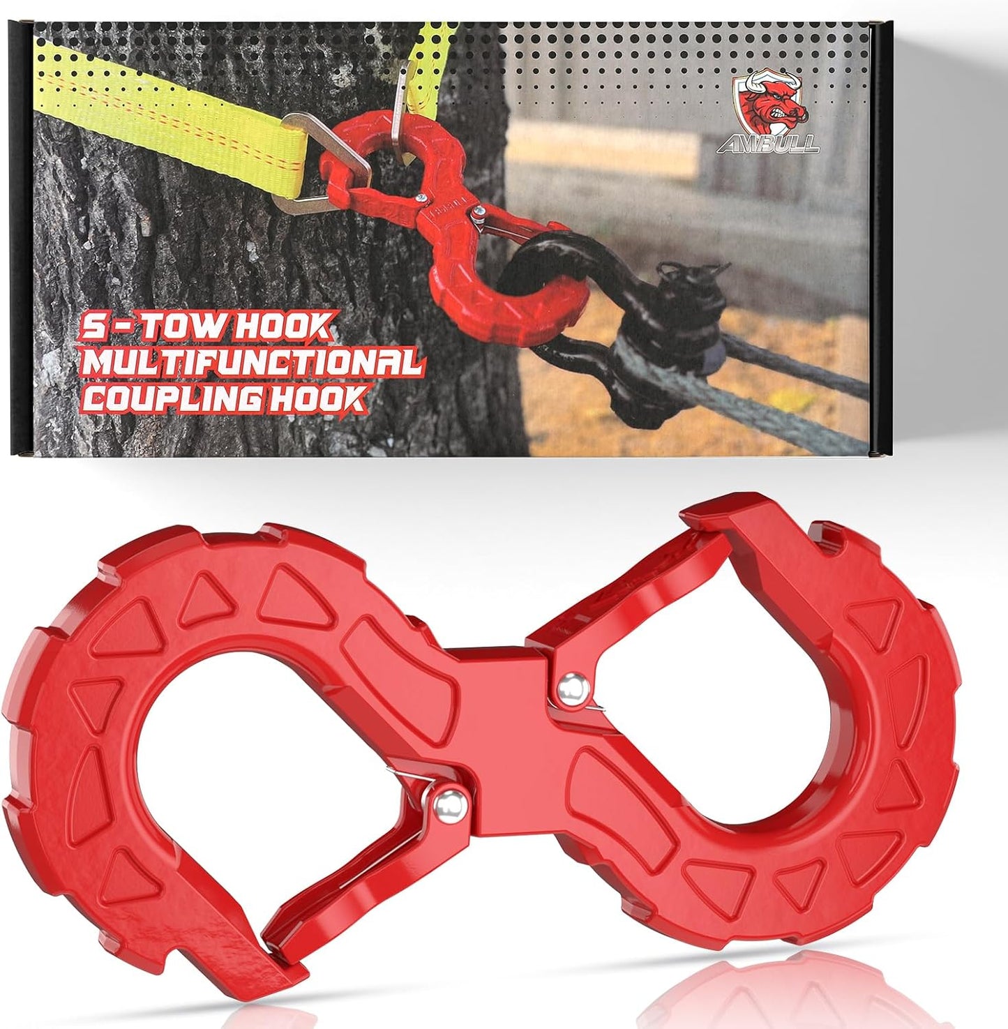 3/8 Tow Hook for Off-Road Recovery, Heavy Duty 33000 Lbs