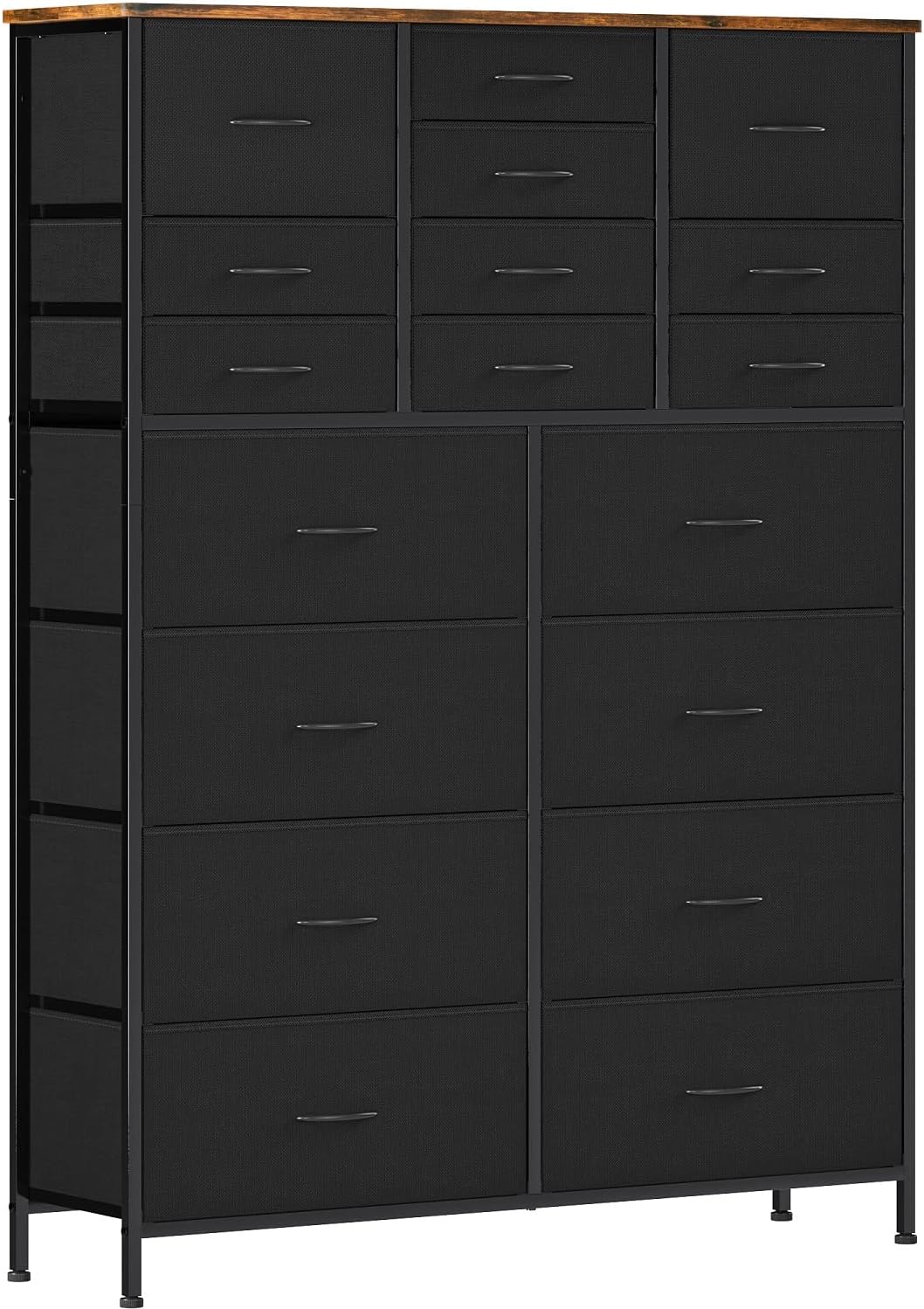 Dresser for Bedroom with 18 Drawers, Tall Fabric Storage Unit