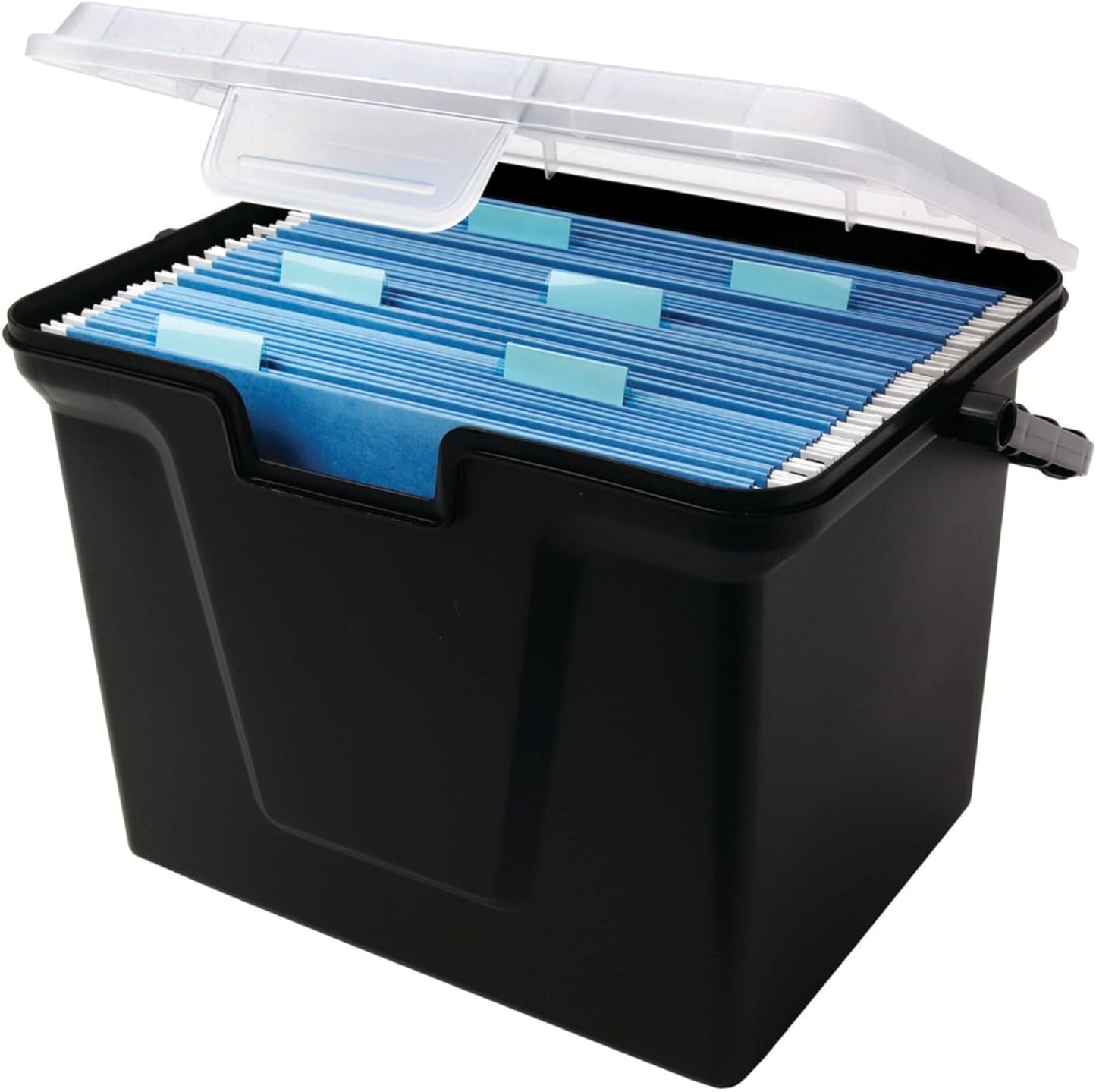 Portable File Box: 30% Recycled, Organize Efficiently!
