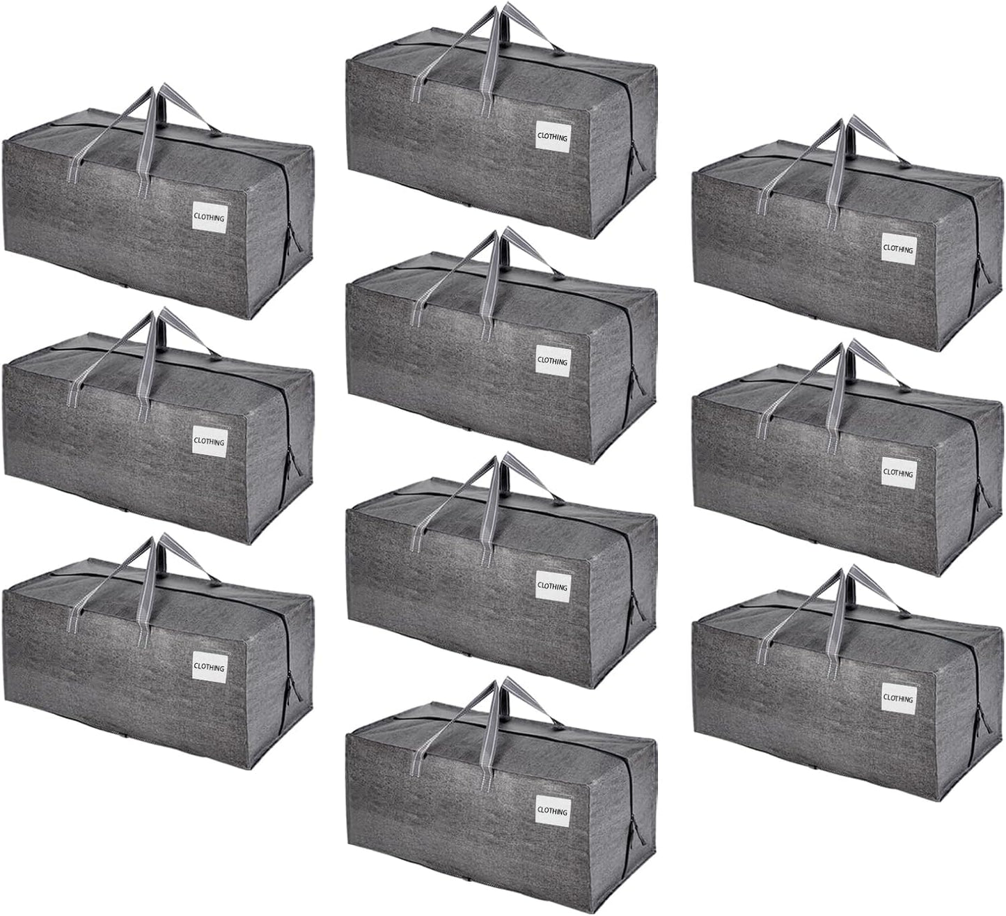 VENO 10 Pack Heavy Duty Moving Bags with Backpack Straps