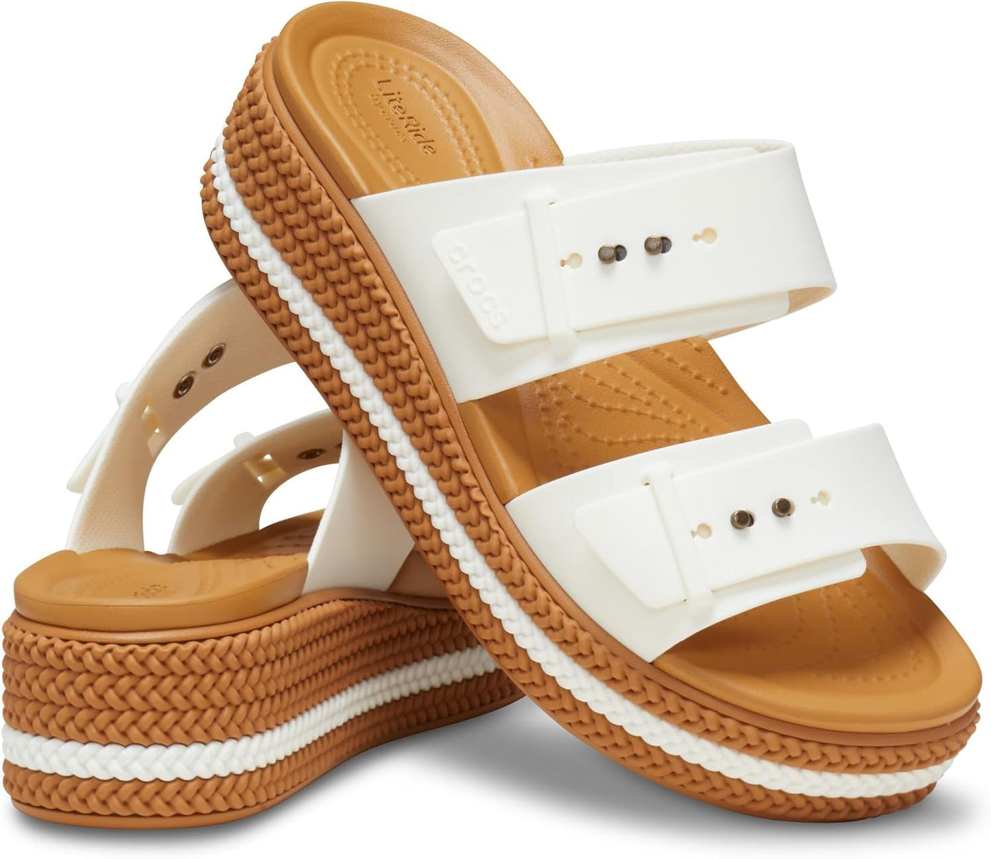 Crocs Women's Brooklyn Buckle Low Wedges for Ultimate Comfort