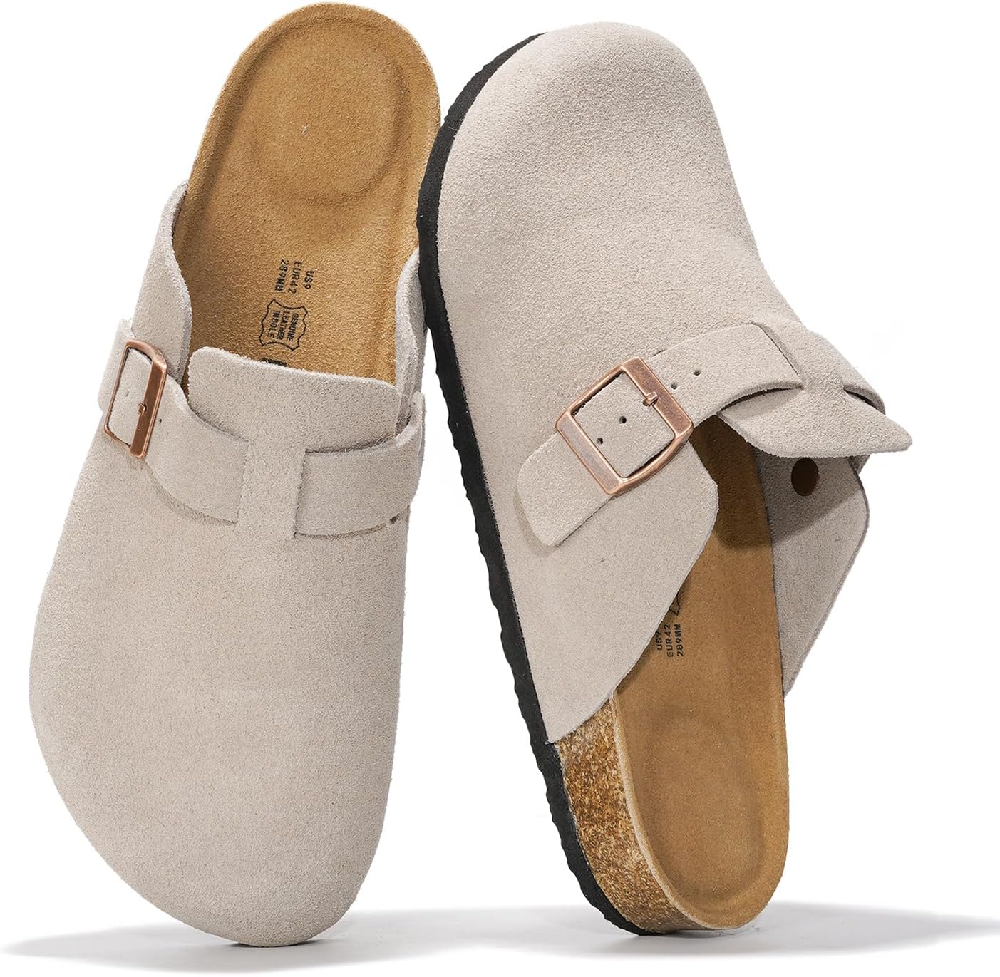 Project Cloud Mens Clogs - Genuine Leather Memory Foam Comfort