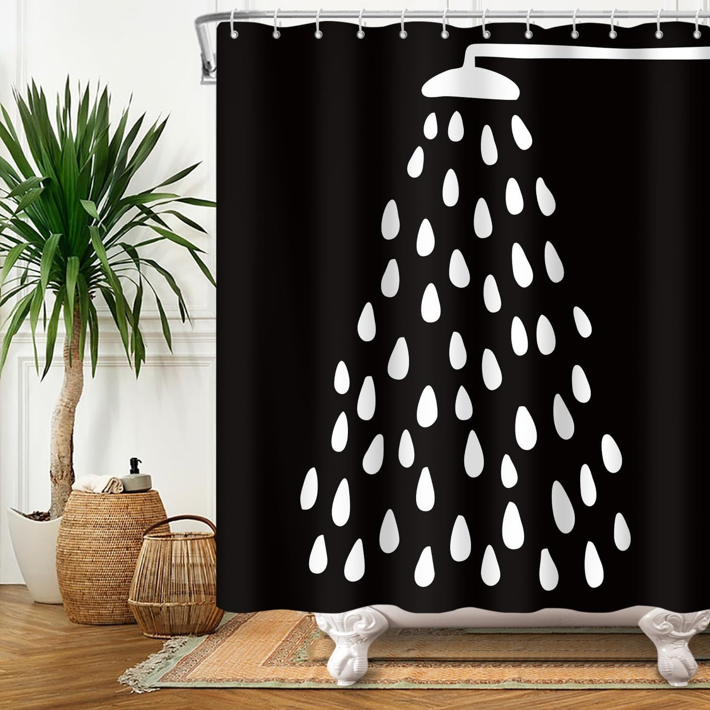Fun Water Drop Shower Curtain by RiePoiia
