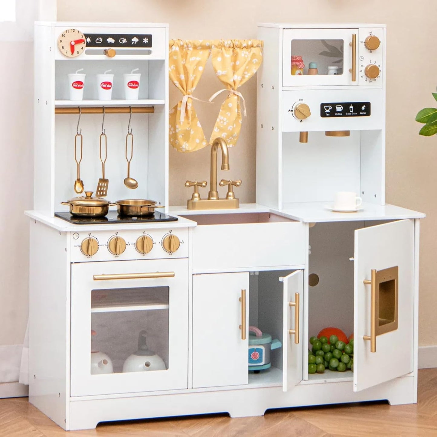 HONEY JOY Kids Kitchen Playset for Creative Pretend Play Fun