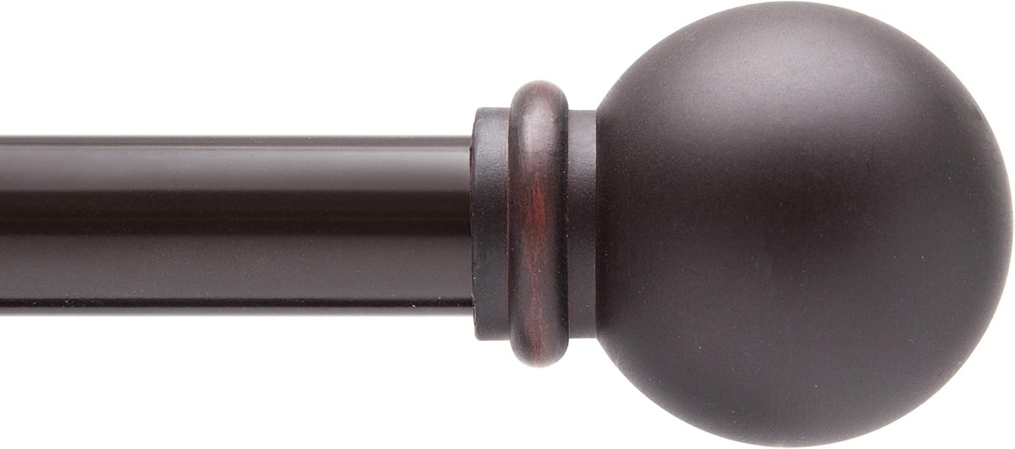 Adjustable 48-86 Weathered Brown Curtain Rod