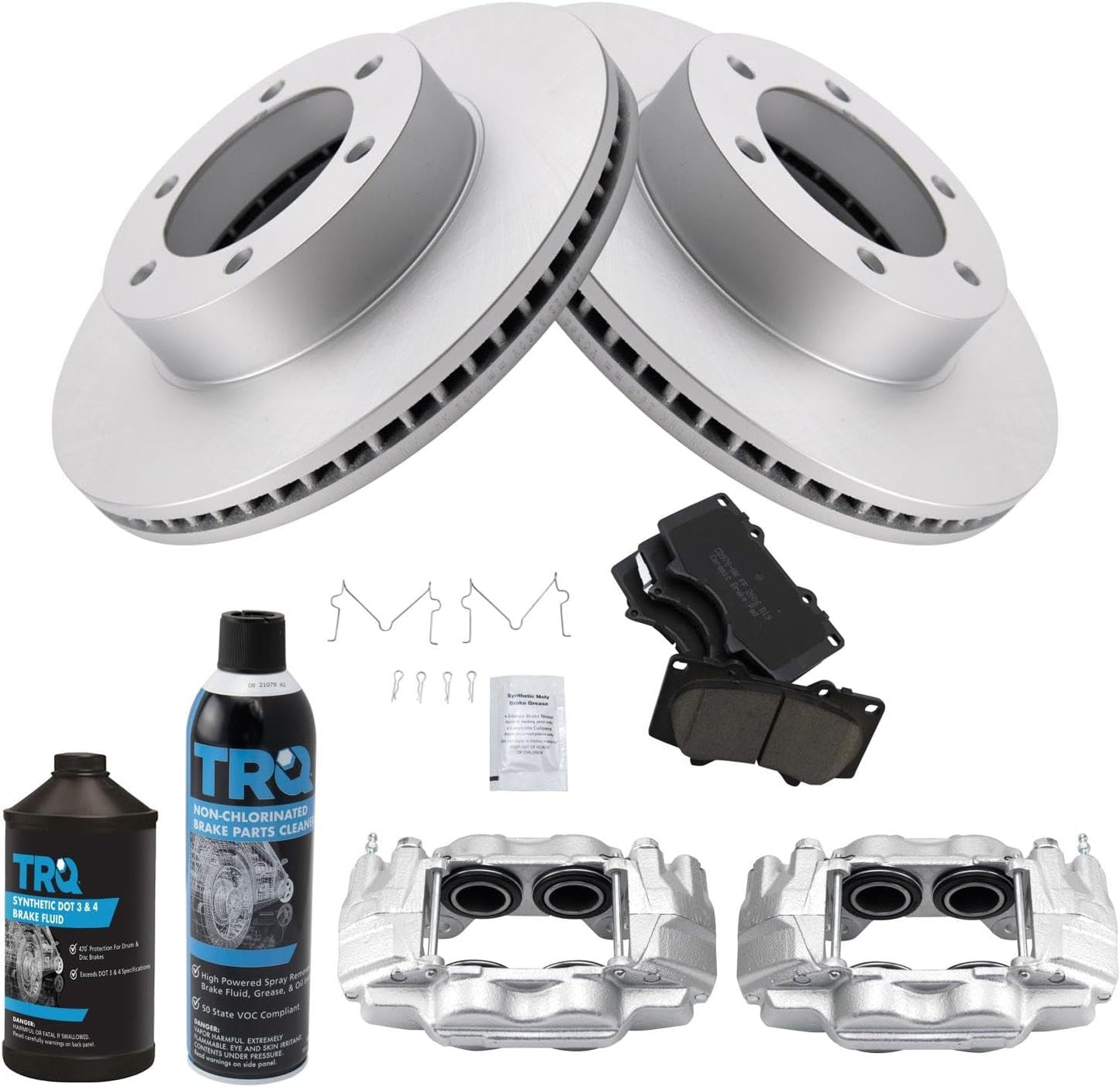 TRQ Front Brake Pad & Rotor Kit for Toyota Sequoia & Tundra
