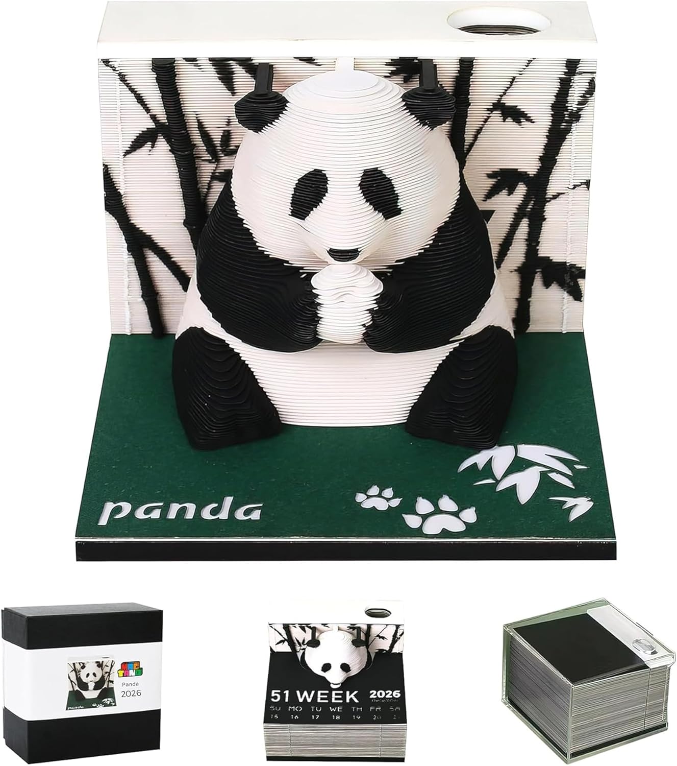 3D Art Calendar Memo Pad 2026 - Creative Timepiece for Fun