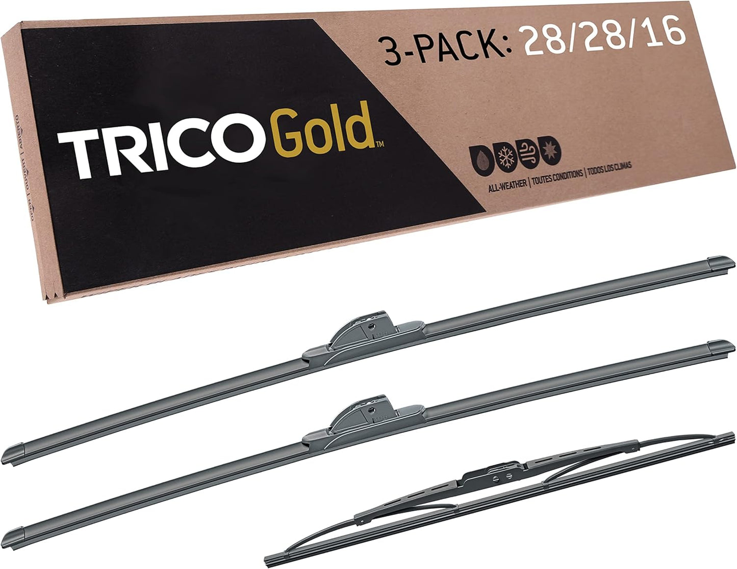 TRICO Gold 3-Piece All-Weather Wiper Blade Kit for Dodge