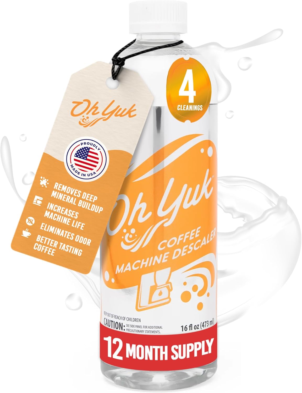 Universal Coffee Machine Descaler - for All Brands - 16 oz