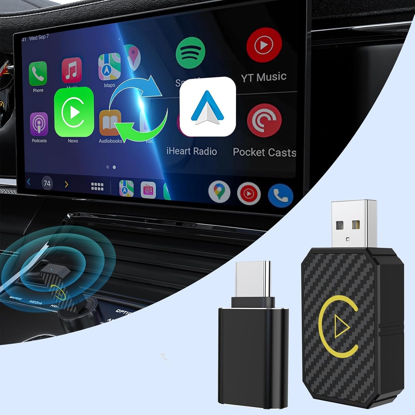 Wireless CarPlay & Android Auto Adapter - No Delay!