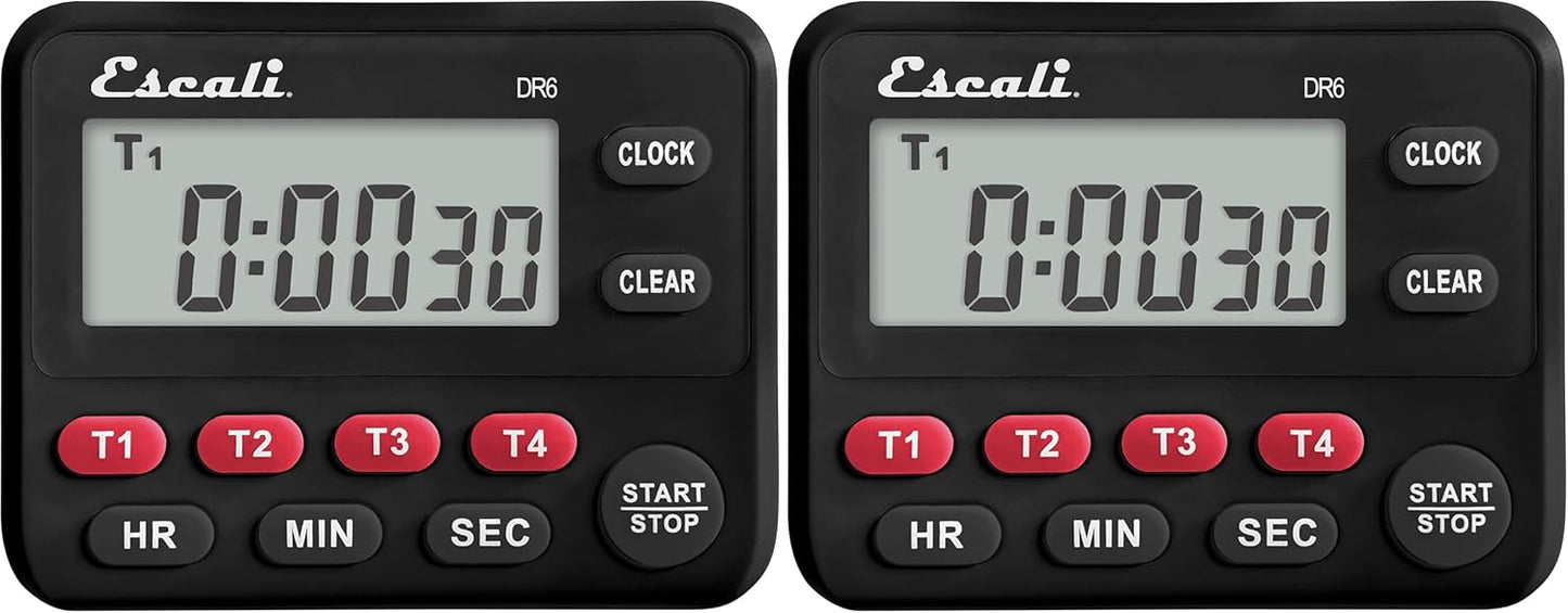 Escali Multi-Task Digital Kitchen Timer with Clock Mode