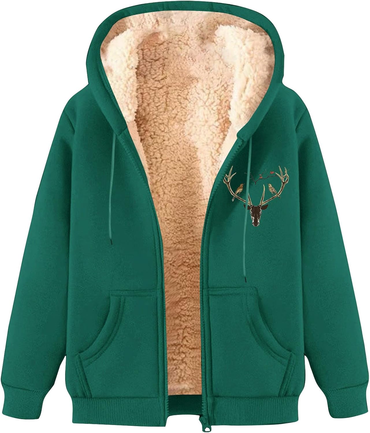 Wisgofre Men's Sherpa-Lined Fleece Hoodie - Cozy Winter Essential!