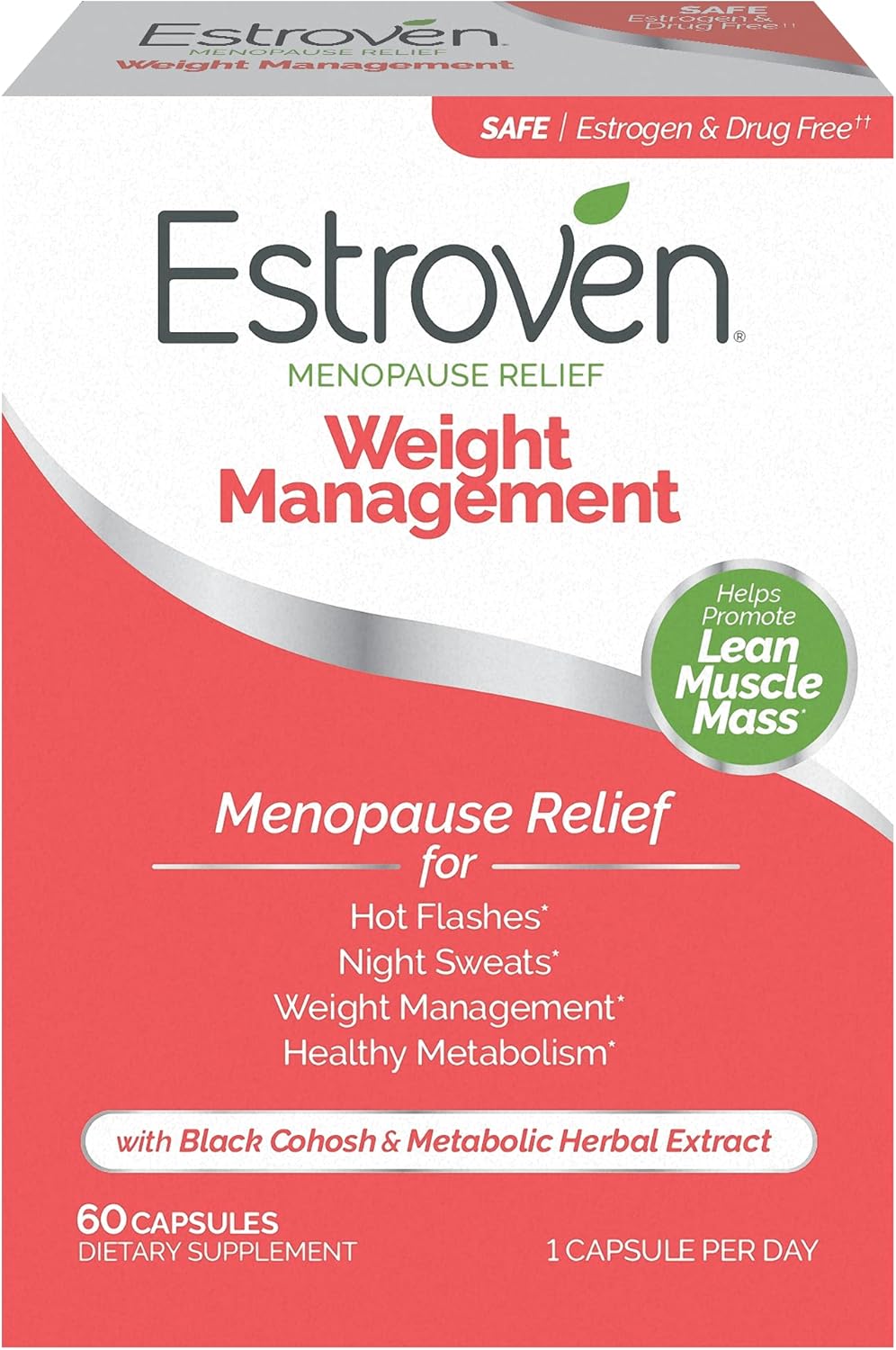 Estroven Weight Management for Menopause Relief - 60 Ct