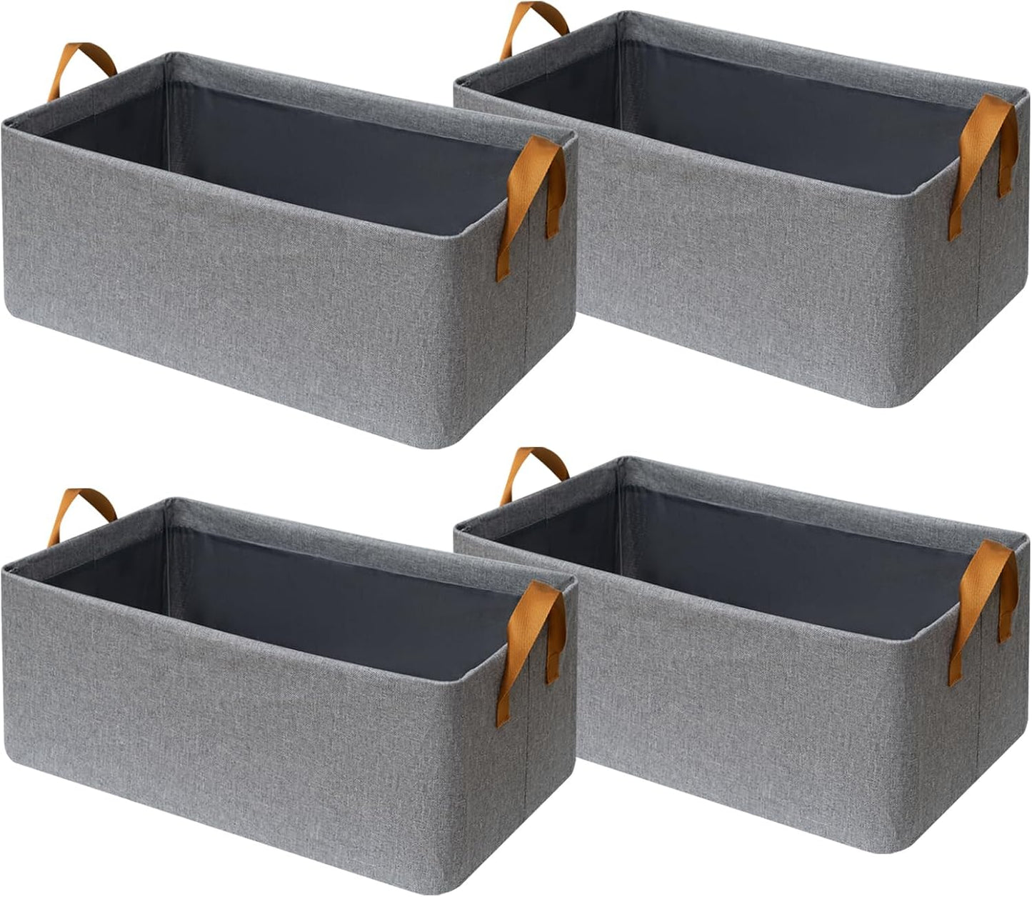 SNWDN Large Storage Bins for Closet Organization and Shelves