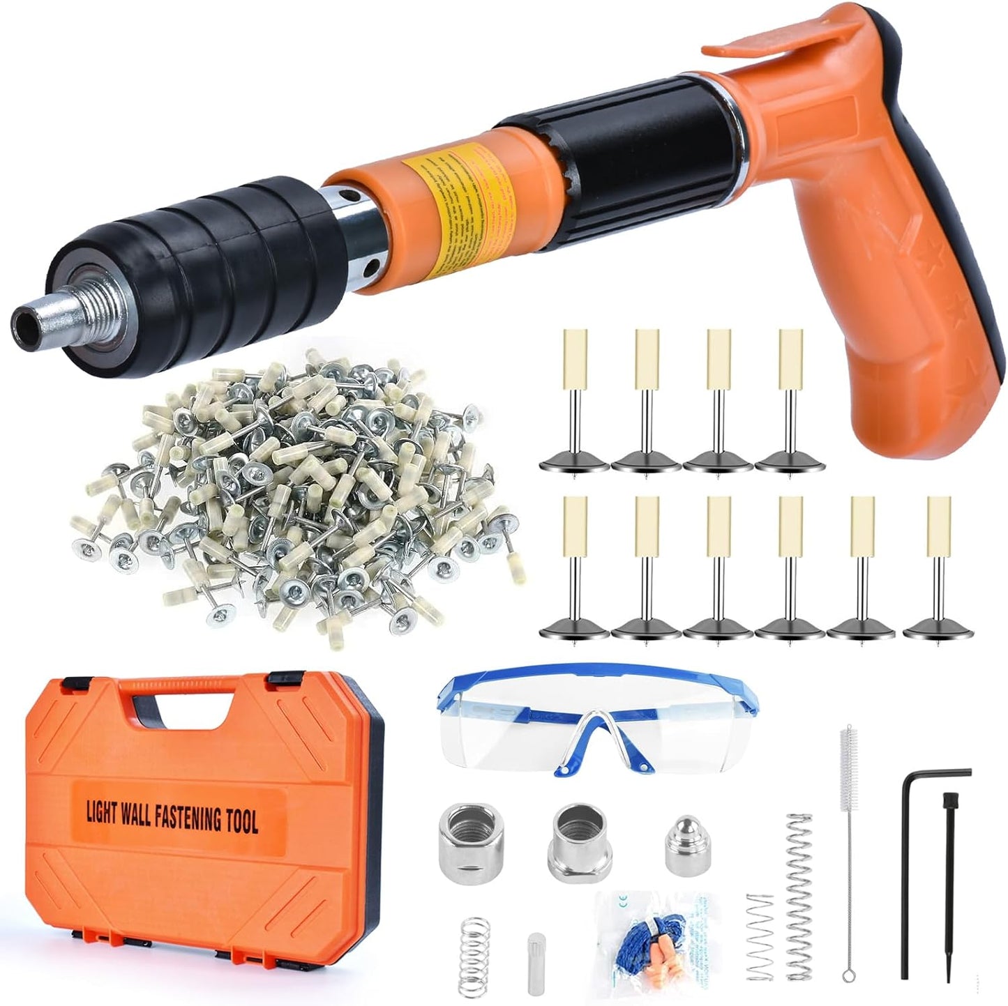 Concrete Nail Gun Kit with 220pcs Nails for Easy Use