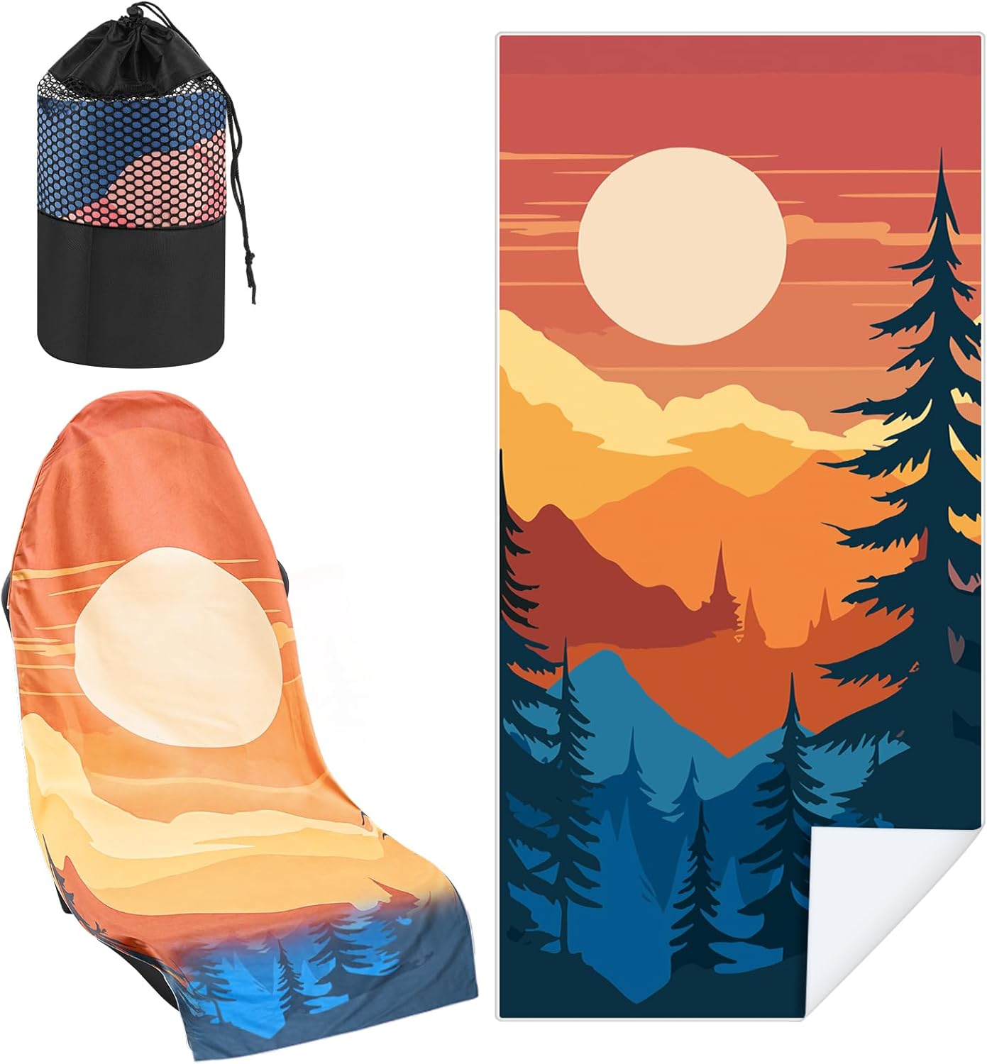 2 Pack Car Seat Towel Covers for Post Workout Sweat Protection