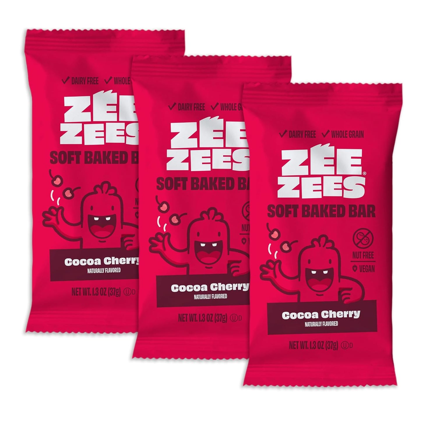 Zee Zees Cocoa Cherry Soft Baked Snack Bars - Nut Free Treats