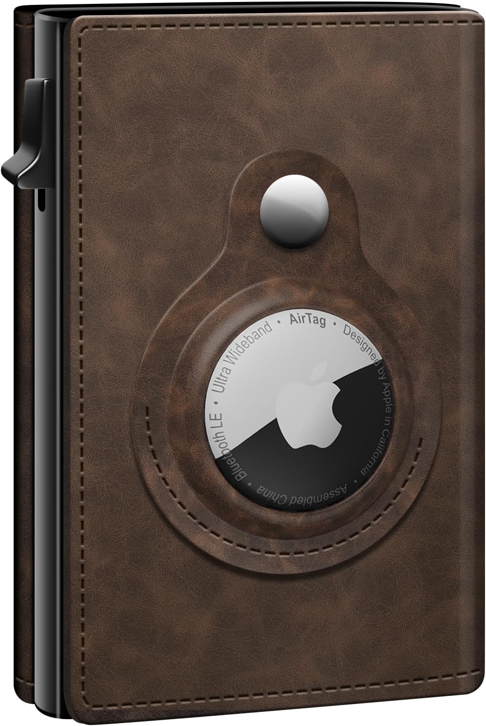 GAOCHALE AirTag Wallet - Genuine Leather Minimalist Design