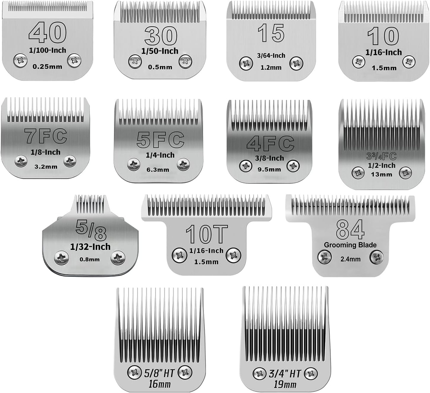 Size 40+10+30+15+7FC Dog Grooming Clipper Blade Kit Review