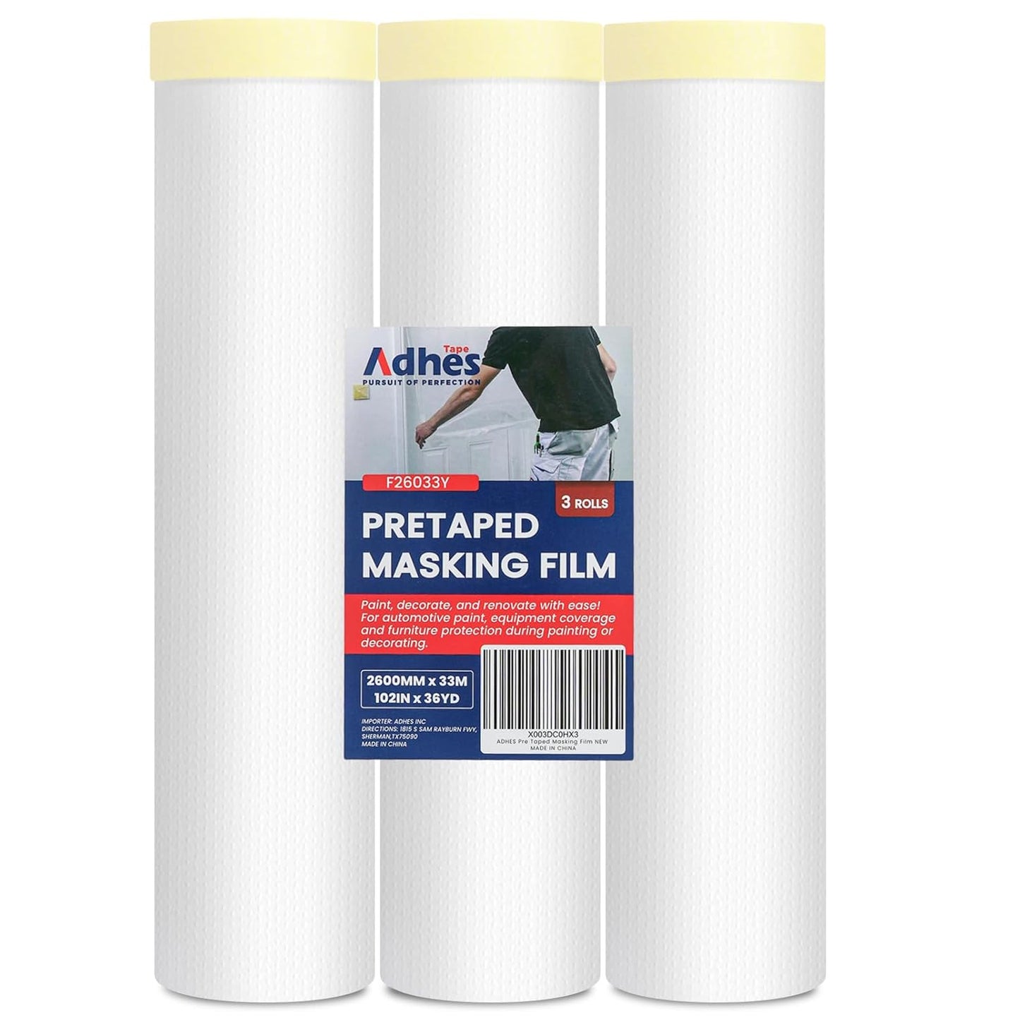 ADHES Pre-Taped Masking Film for Dust-Proof Paint Protection