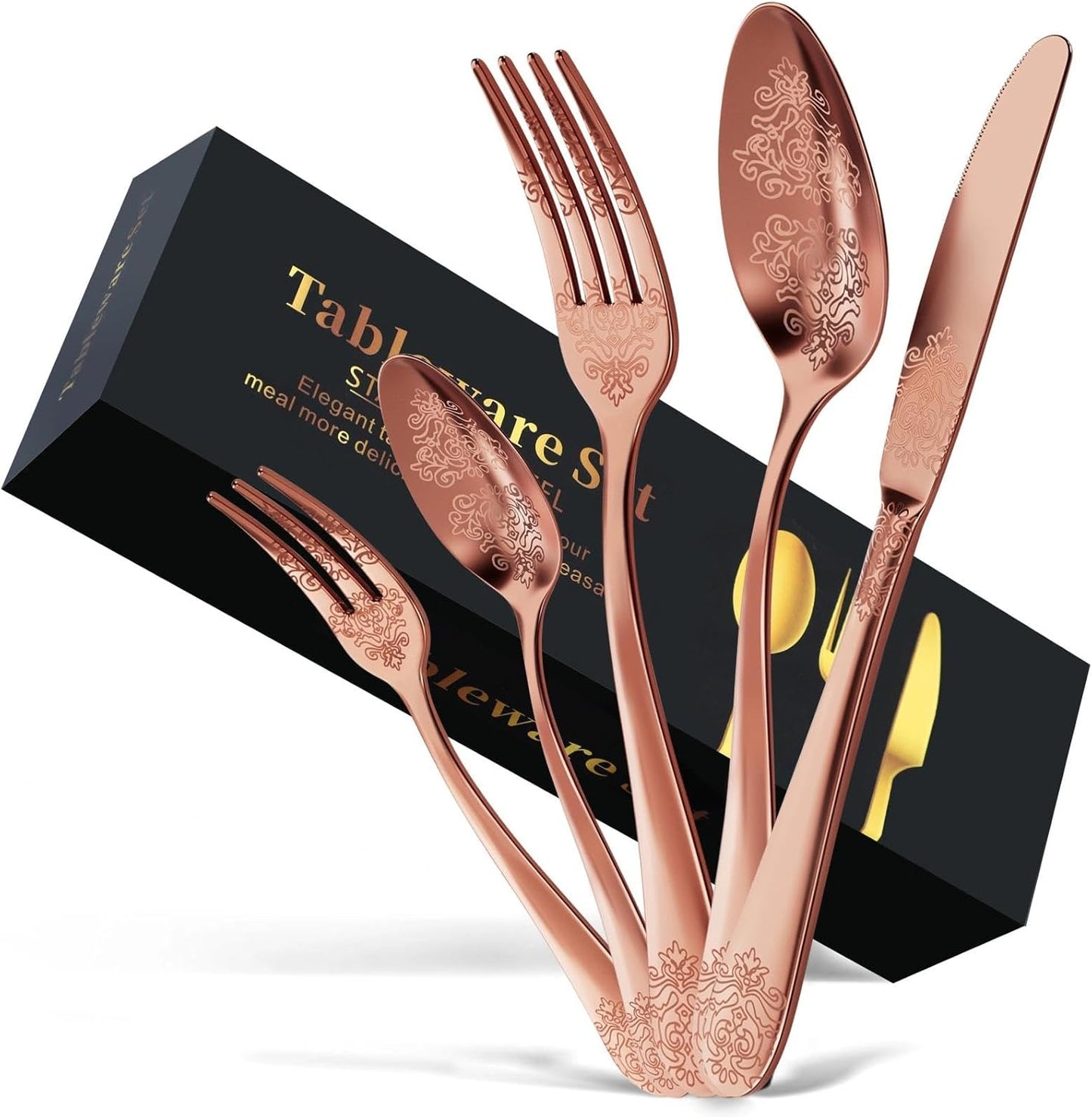 30-Piece Stainless Steel Silverware Set for Elegant Dining