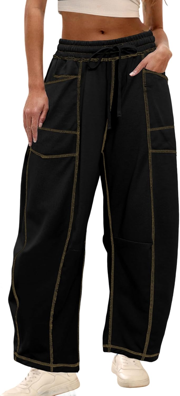 Athlisan Womens Baggy Barrel Pants for Ultimate Comfort