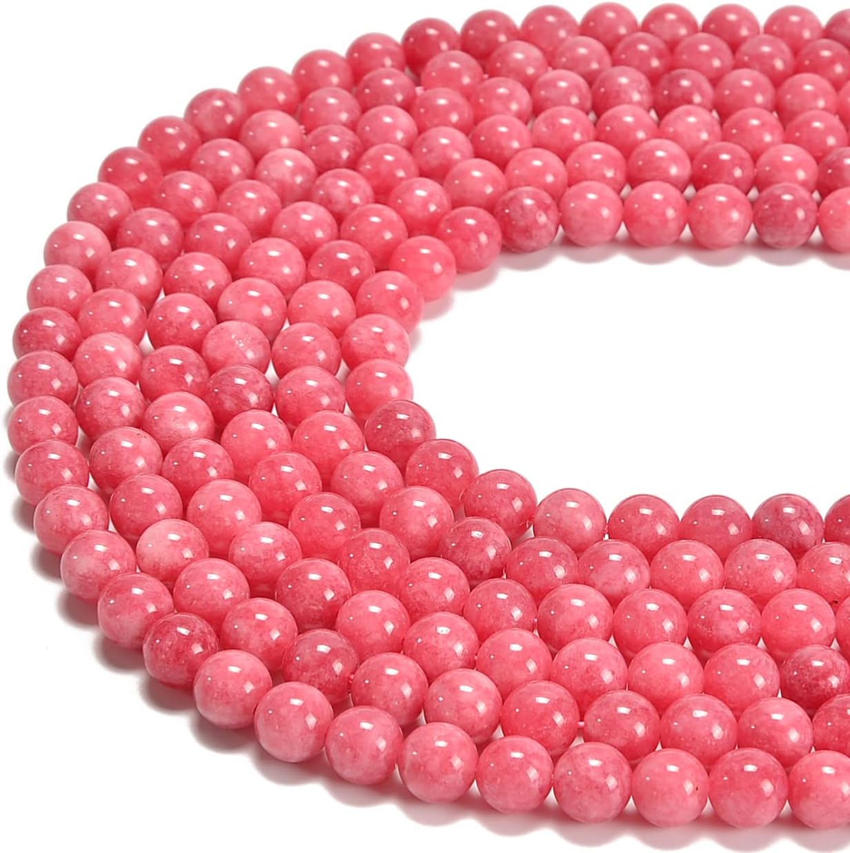 Dazzle with 8mm Rhodonite Jade Beads - Perfect for DIY Jewelry!