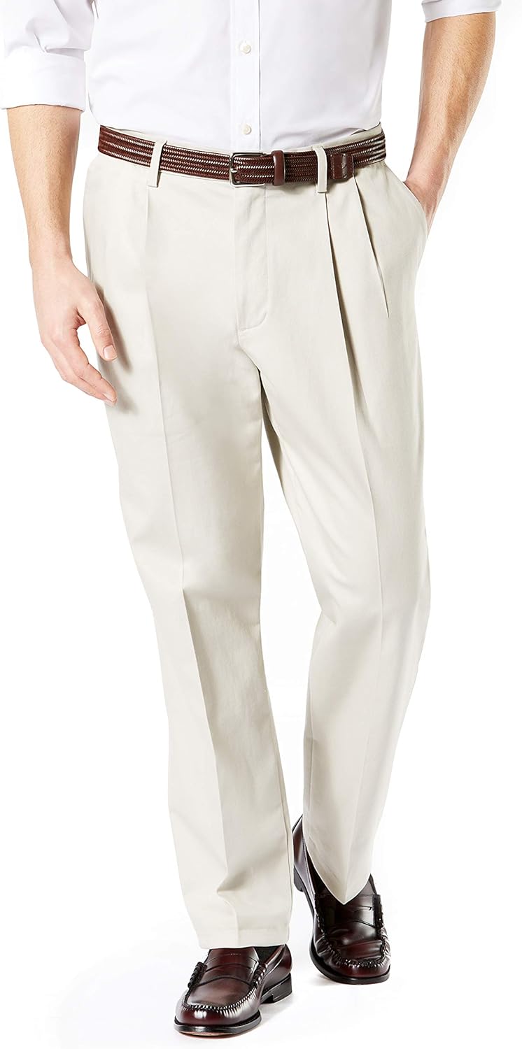 Dockers Men's Classic Fit Lux Cotton Stretch Pants for Comfort