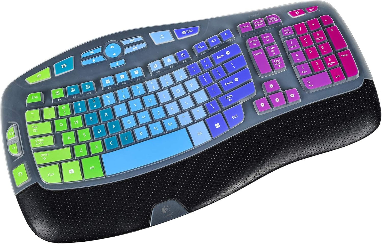 Rainbow Silicone Keyboard Cover for Logitech K350