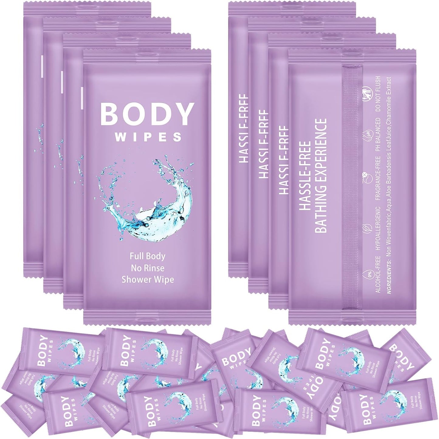 Treela 300 Pcs Bulk Deodorant Body Wipes for Personal Hygiene
