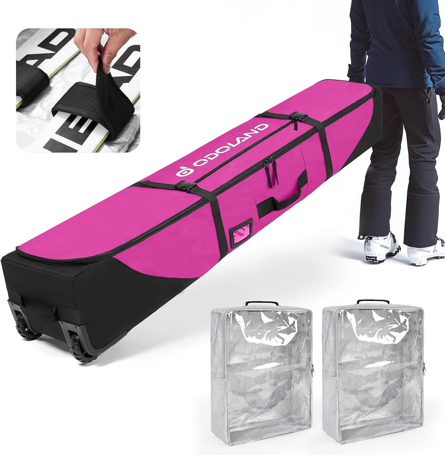 Odoland Rolling Ski Bag: Travel with Ease!