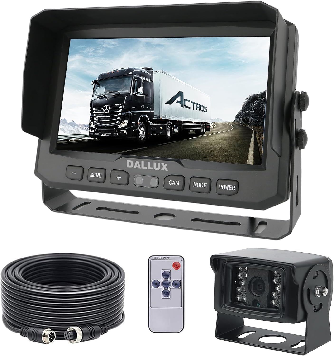 7in 1080P AHD Wired Reverse Rear View Camera System for Trucks
