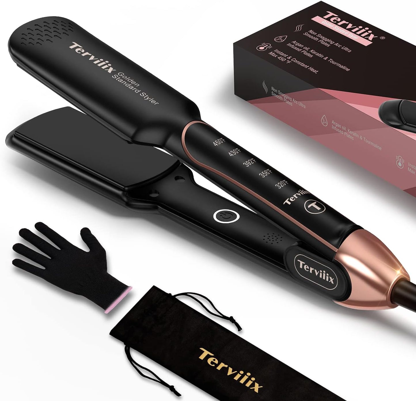 Flat Iron Hair Straightener for Smooth, One-Swipe Results