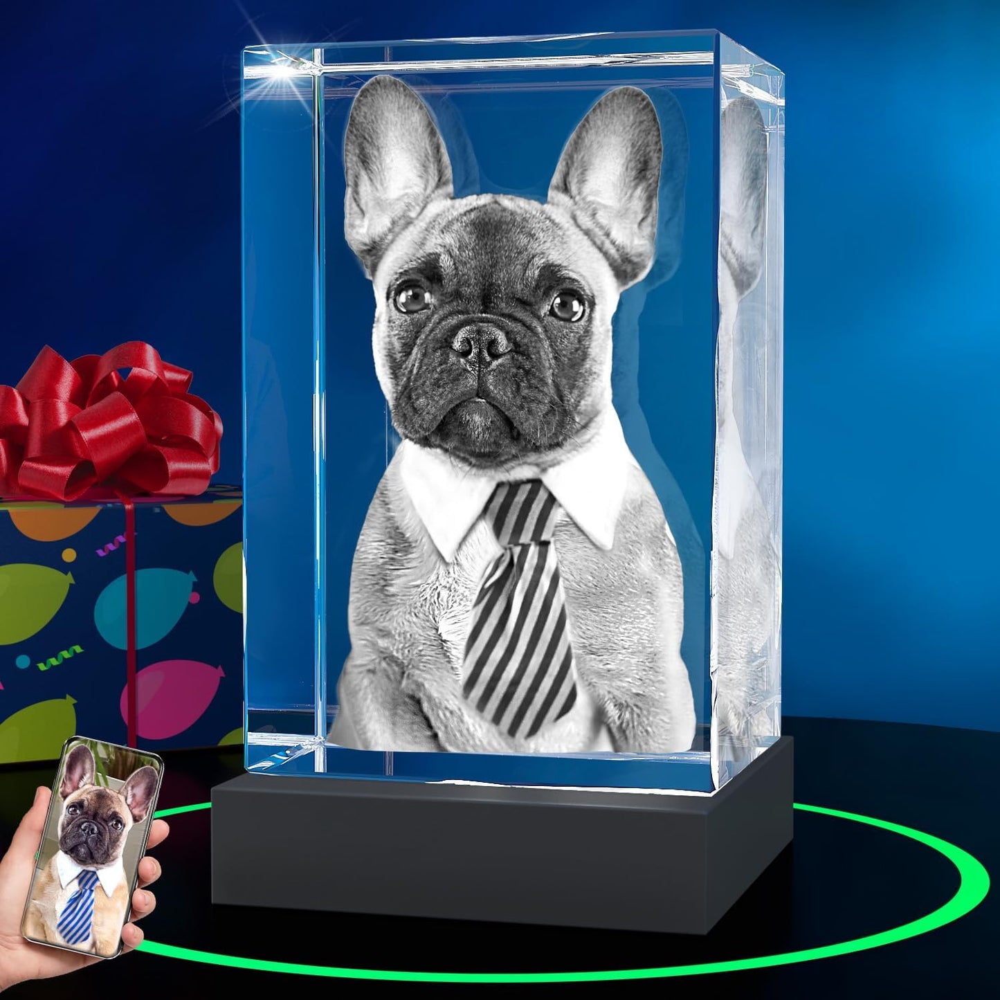 ArtPix 3D Personalized Dog Memorial Crystal Keepsake