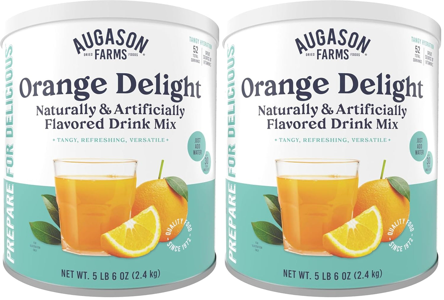 Augason Farms Orange Delight Drink Mix - Refreshing Beverage Pack